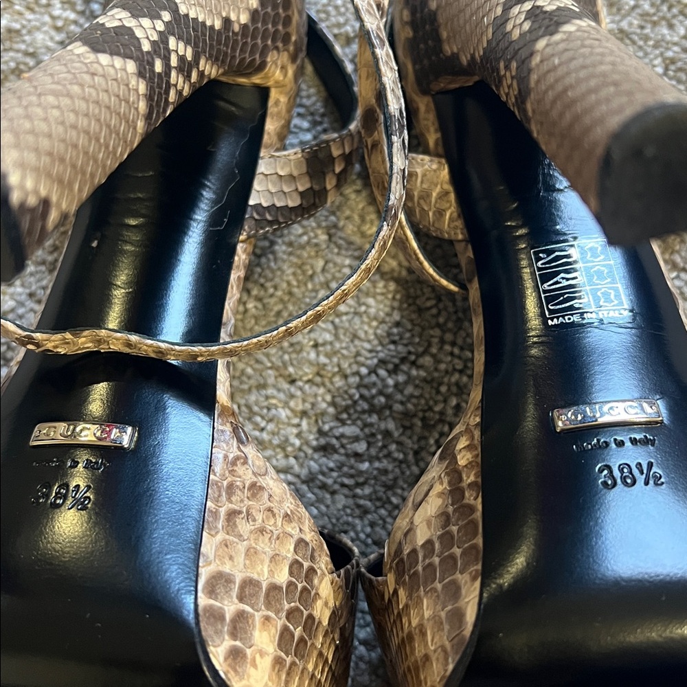 Gucci Python Platform Heels | Genuine Snakeskin |… - image 4